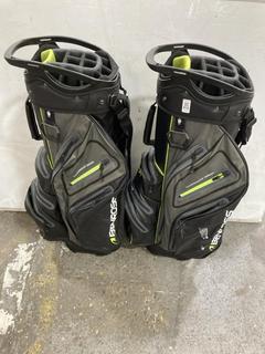 Lot 918  
            Chesterfield SR36 - Collection or Optional Delivery Available 

                
2X BEN ROSS GOLF BAGS IN BLACK/GREY/GREEN ACCENTS (LOCATION: SR36 B6)
