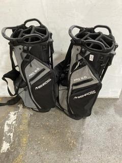 Lot 919  
            Chesterfield SR36 - Collection or Optional Delivery Available 

                
2X BEN ROSS PRO 5.0 GOLF BAGS IN BLACK/GREY AND WHITE (LOCATION: SR36 B6)