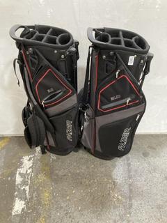 Lot 923  
            Chesterfield SR36 - Collection or Optional Delivery Available 

                
2X FAZER 3.0 GOLF BAGS IN BLACK/GREY WITH RED ACCENTS (LOCATION: SR36 B6)
