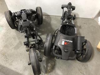 Lot 955  
            Chesterfield SR36 - Collection or Optional Delivery Available 

                
2 X BENROSS GOLF TROLLEY IN BLACK/GREY (LOCATION: SR36 B6) (22)