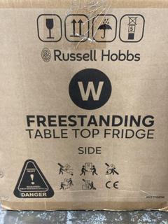 Lot 1021  
            Chesterfield SR45 - Parcel Delivery Only 

                
RUSSELL HOBBS FREESTANDING TABLE TOP FRIDGE ORIGINAL RRP-£100 (LOCATION: I8)