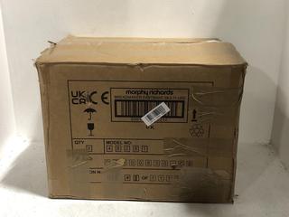 Lot 1046  
            Chesterfield SR45 - Parcel Delivery Only 

                
MORPHY RICHARDS 48281 FASTBAKE BREADMAKER ORIGINAL RRP-£100 (LOCATION: H1)