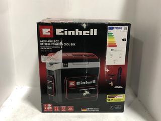 Lot 1057  
            Chesterfield SR45 - Parcel Delivery Only 

                
EINHELL BATTERY-POWERED COOL BOX ORIGINAL RRP-£140 (LOCATION: H1)