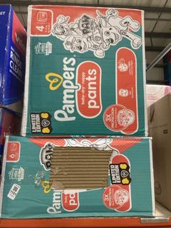 Lot 1101  
            Chesterfield SR45 - Parcel Delivery Only 

                
2 X ASSORTED PAMPERS BABY-DRY PANTS (LOCATION: H3)