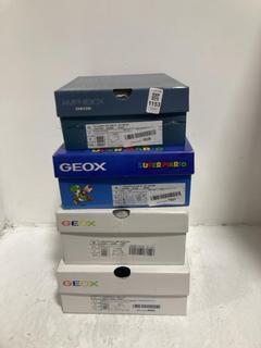 Lot 1153  
            Chesterfield SR45 - Parcel Delivery Only 

                
4 X ASSORTED KIDS FOOTWEAR TO INCLUDE AMPHIBIOX GEOX UK SIZE 6 BOOTS (LOCATION: H4)