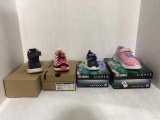 Lot 1161  
            Chesterfield SR45 - Parcel Delivery Only 

                
4 X ASSORTED CHILDRENS FOOTWEAR TO INCLUDE SALOMON XA PRO V8 WP J UK SIZE 12.5 KI...