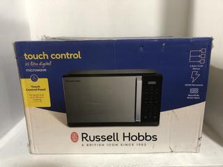 Lot 1167  
            Chesterfield SR45 - Parcel Delivery Only 

                
RUSSELL HOBBS TOUCH CONTROL 25 LITRE DIGITAL MICROWAVE (LOCATION: H5)