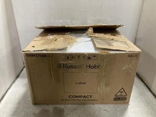 Lot 1251  
            Chesterfield SR45 - Parcel Delivery Only 

                
RUSSELL HOBBS 17L 700W MICROWAVE OVEN - MODEL NO. RHM1714B-AZ (LOCATION: H7)