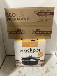 Lot 1254  
            Chesterfield SR45 - Parcel Delivery Only 

                
CROCKPOT 6.5L SLOW COOKER TO INCLUDE TEFAL TITANIUM STONE 28CM WOK (LOCATION: H7)