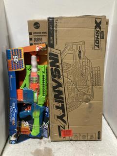 Lot 1275  
            Chesterfield SR45 - Parcel Delivery Only 

                
5 X ASSORTED CHILDRENS TOYS TO INCLUDE JURASSIC WORLD POWER DEVOUR TYRANNOSAURUS ...
