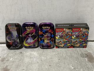 Lot 1284  
            Chesterfield SR45 - Parcel Delivery Only 

                
5 X ASSORTED POKEMON TCG ITEMS TO INCLUDE MEGA EVOLUTION BOOSTER BUNDLE (LOCATION...