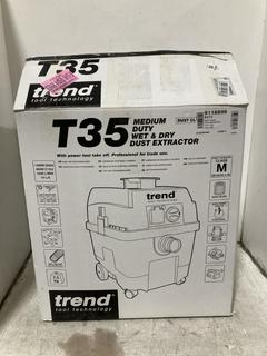 Lot 1289  
            Chesterfield SR45 - Parcel Delivery Only 

                
TREND T35 WET AND DRY DUST EXTRACTOR ORIGINAL RRP £329 (LOCATION: H8)