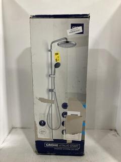 Lot 1295  
            Chesterfield SR45 - Parcel Delivery Only 

                
GROHE VITALIO START 250MM SHOWER SYSTEM (LOCATION: H9)