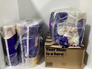 Lot 1296  
            Chesterfield SR45 - Parcel Delivery Only 

                
3 X ASSORTED TOILET TISSUE ITEMS TO INCLUDE WHO GIVES A CRAP BOX OF 24 SUPER LONG...