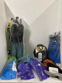 Lot 1301  
            Chesterfield SR45 - Parcel Delivery Only 

                
7 X ASSORTED DIVING ACCESSORIES TO INCLUDE CRESSI DUKE ACTION FULL FACE MASK IN S...