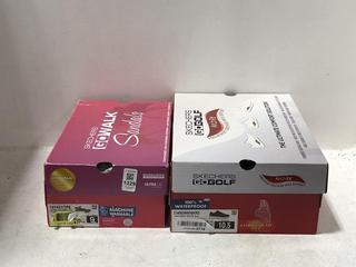 Lot 1329  
            Chesterfield SR45 - Parcel Delivery Only 

                
SKECHERS MENS GO GOLF ELITE 5 SHOES IN BLACK/RED SIZE 9.5 TO INCLUDE SKECHERS GOW...