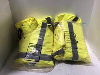 Lot 1336  
            Chesterfield SR45 - Parcel Delivery Only 

                
2 X PORTWEST HI VIS TRAFFIC JACKET IN YELLOW SIZE M (LOCATION: H10)