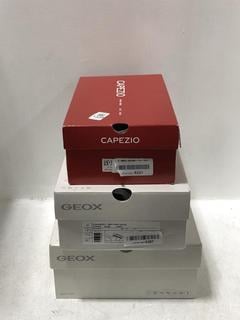 Lot 1339  
            Chesterfield SR45 - Parcel Delivery Only 

                
3 X ASSORTED ADULTS FOOTWEAR TO INCLUDE GEOX BLOMIEE TRAINERS IN DARK TAUPE SIZE ...