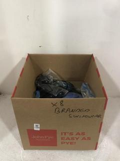 Lot 1366  
            Chesterfield SR45 - Parcel Delivery Only 

                
8 X ASSORTED ADULTS SWIMWEAR TO INCLUDE SPEEDO ENDURANCE PLUS MID JAM SHORTS IN B...