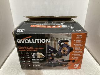 Lot 1382  
            Chesterfield SR45 - Parcel Delivery Only 

                
EVOLUTION R210 SMS PLUS 210MM SLIDING COMPOUND MITRE SAW ORIGINAL RRP £170 (LOCAT...