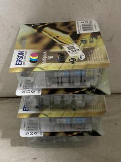 Lot 1393  
            Chesterfield SR45 - Parcel Delivery Only 

                
4 X EPSON MULTIPACK 16 INK CARTRIDGES (LOCATION: G2)