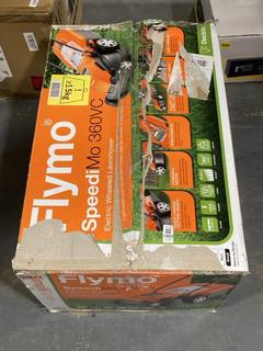 Lot 1403  
            Chesterfield SR45 - Parcel Delivery Only 

                
FLYMO SPEEDI MO 360VC LAWN MOWER ORIGINAL RRP £110 (LOCATION: G2)