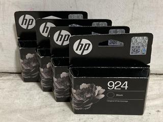 Lot 1409  
            Chesterfield SR45 - Parcel Delivery Only 

                
4 X HP 924 BLACK INK CARTRIDGE (LOCATION: G2)