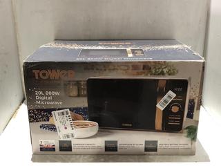 Lot 141  
            Chesterfield SR45 - Parcel Delivery Only 

                
TOWER ROSE GOLD EDITION 20L 800W DIGITAL MICROWAVE ORIGINAL RRP-£120 (LOCATION: L9)