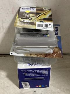 Lot 1420  
            Chesterfield SR45 - Parcel Delivery Only 

                
4 X ASSORTED PRINTER INK CARTRIDGES TO INCLUDE EPSON YELLOW 16 INK CARTRIDGE (LOC...