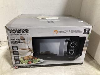 Lot 1435  
            Chesterfield SR45 - Parcel Delivery Only 

                
TOWER 20 LITRE BLACK 800W MANUAL MICROWAVE (LOCATION: G3)