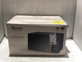 Lot 143  
            Chesterfield SR45 - Parcel Delivery Only 

                
SWAN 20 LITRE DIGITAL MICROWAVE ORIGINAL RRP-£110 (LOCATION: L9)