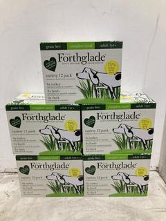 Lot 1573  
            Chesterfield SR45 - Parcel Delivery Only 

                
5 X FOTHERGLADE DOGS DINNERS FROM DEVON GRAIN FREE VARIETY 12 PACK BBE MAYBE EXPI...