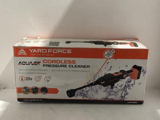 Lot 157  
            Chesterfield SR45 - Parcel Delivery Only 

                
YARDFORCE CORDLESS PRESSURE CLEANER (LOCATION: L9)