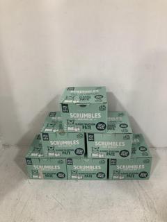 Lot 1596  
            Chesterfield SR45 - Parcel Delivery Only 

                
6 X BOX OF 12 X 80G SCRUMBLES COMPLETE WET FOOD FOR CATS CLASSIC SELECTION PATE M...