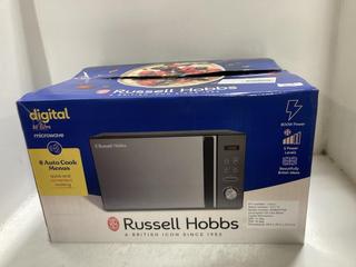 Lot 1686  
            Chesterfield SR45 - Parcel Delivery Only 

                
RUSSELL HOBBS DIGITAL 20 LITRE MICROWAVE ORIGINAL RRP-£169 (LOCATION: G8)