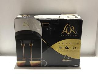 Lot 214  
            Chesterfield SR45 - Parcel Delivery Only 

                
PHILIPS LM9512 L'OR BARISTA ABSOLU CAPSULE COFFEE MACHINE ORIGINAL RRP-£120 (LOCA...