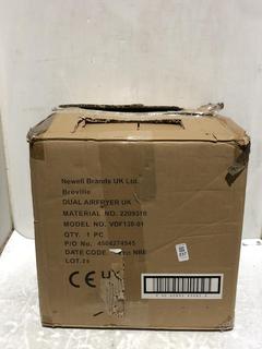 Lot 237  
            Chesterfield SR45 - Parcel Delivery Only 

                
BREVILLE DUAL AIRFRYER VDF138 ORIGINAL RRP-£200 (LOCATION: L14)