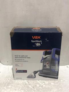 Lot 247  
            Chesterfield SR45 - Parcel Delivery Only 

                
VAX SPOTWASH DUO SPOT WASHER CDCW-CSXA (LOCATION: L14)