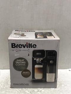 Lot 258  
            Chesterfield SR45 - Parcel Delivery Only 

                
BREVILLE PRIMA LATTE LUXE ONE-TOUCH ESPRESSO MAKER ORIGINAL RRP-£135 (LOCATION: L14)