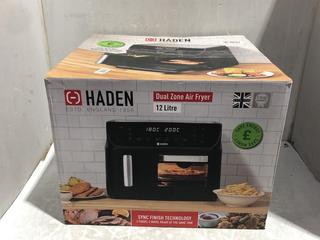 Lot 296  
            Chesterfield SR45 - Parcel Delivery Only 

                
HADEN DUAL ZONE AIR FRYER 12 LITRE (LOCATION: K1)