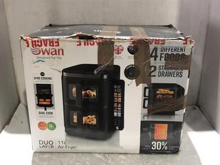 Lot 314  
            Chesterfield SR45 - Parcel Delivery Only 

                
SWAN DUO LAYER 11L AIR FRYER ORIGINAL RRP-£100 (LOCATION: L15)