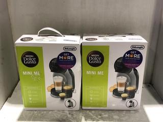 Lot 317  
            Chesterfield SR45 - Parcel Delivery Only 

                
2 X NESCAFE DOLCE GUST MINI ME COFFEE MACHINES (LOCATION: K2)