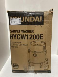 Lot 343  
            Chesterfield SR45 - Parcel Delivery Only 

                
HYUNDAI 2-IN-1 CARPET WSHER HYCW1200E ORIGINAL RRP-£100 (LOCATION: K3)