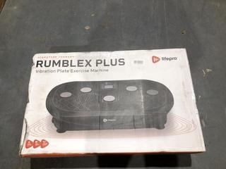 Lot 387  
            Chesterfield SR45 - Parcel Delivery Only 

                
RUMBLEX PLUS VIBRATION PLATE EXERCISE MACHINE (LOCATION: K5)