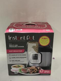 Lot 402  
            Chesterfield SR45 - Parcel Delivery Only 

                
INSTANT POT DUO MULTI-USE PRESSURE COOKER (LOCATION: K6)