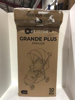 Lot 411  
            Chesterfield SR45 - Parcel Delivery Only 

                
KINDERKRAFT GRANDE PLUS STROLLER (LOCATION: K6)