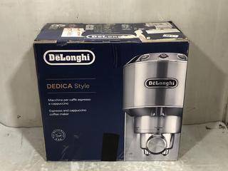 Lot 41  
            Chesterfield SR45 - Parcel Delivery Only 

                
DELONGHI DEDICA ESPRESSO COFFEE MACHNE ORIGINAL RRP-£150 (LOCATION: G9)