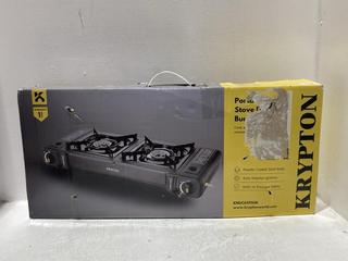 Lot 441  
            Chesterfield SR45 - Parcel Delivery Only 

                
KRYTON PORTABLE GAS STOVE DOULE BURNER (LOCATION: K7)