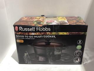 Lot 451  
            Chesterfield SR45 - Parcel Delivery Only 

                
RUSSELL HOBBS GOOD TO GO MULTI-COOKER (LOCATION: K8)