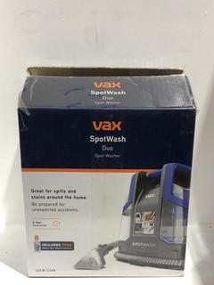 Lot 460  
            Chesterfield SR45 - Parcel Delivery Only 

                
VAX SPOTWASH DUO SPOTWASHER (LOCATION: K8)